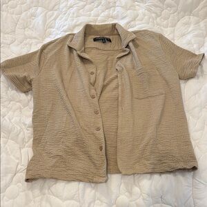 Rustic Souls Beige Textured Shirt